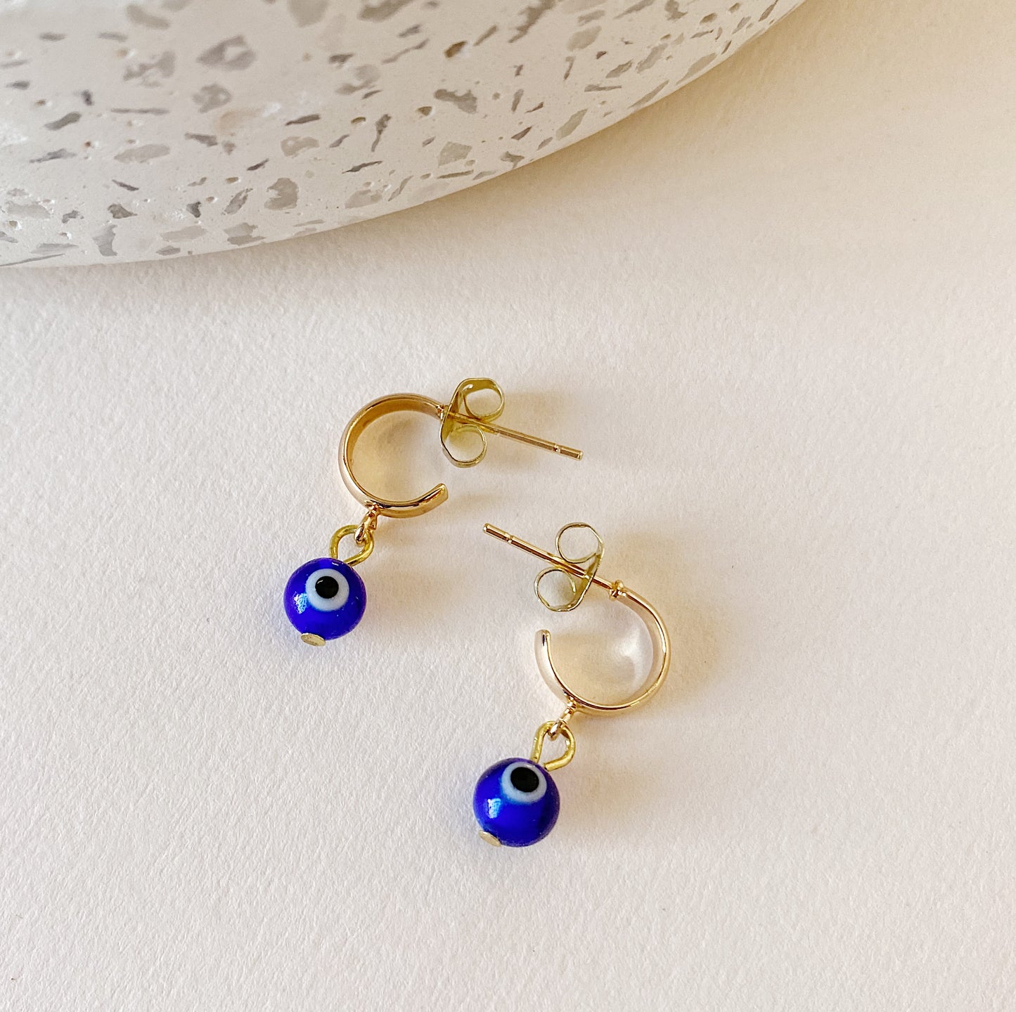 Evil Eye Mini Huggie Hoop Earrings