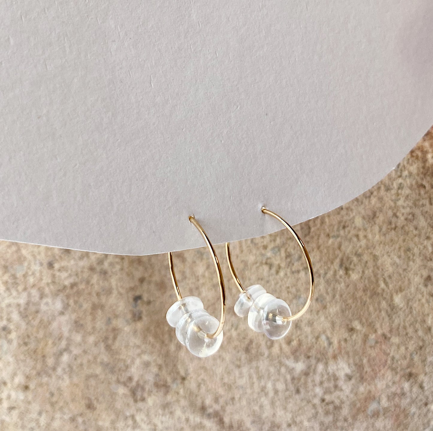 Clear Trio Hoop Earrings