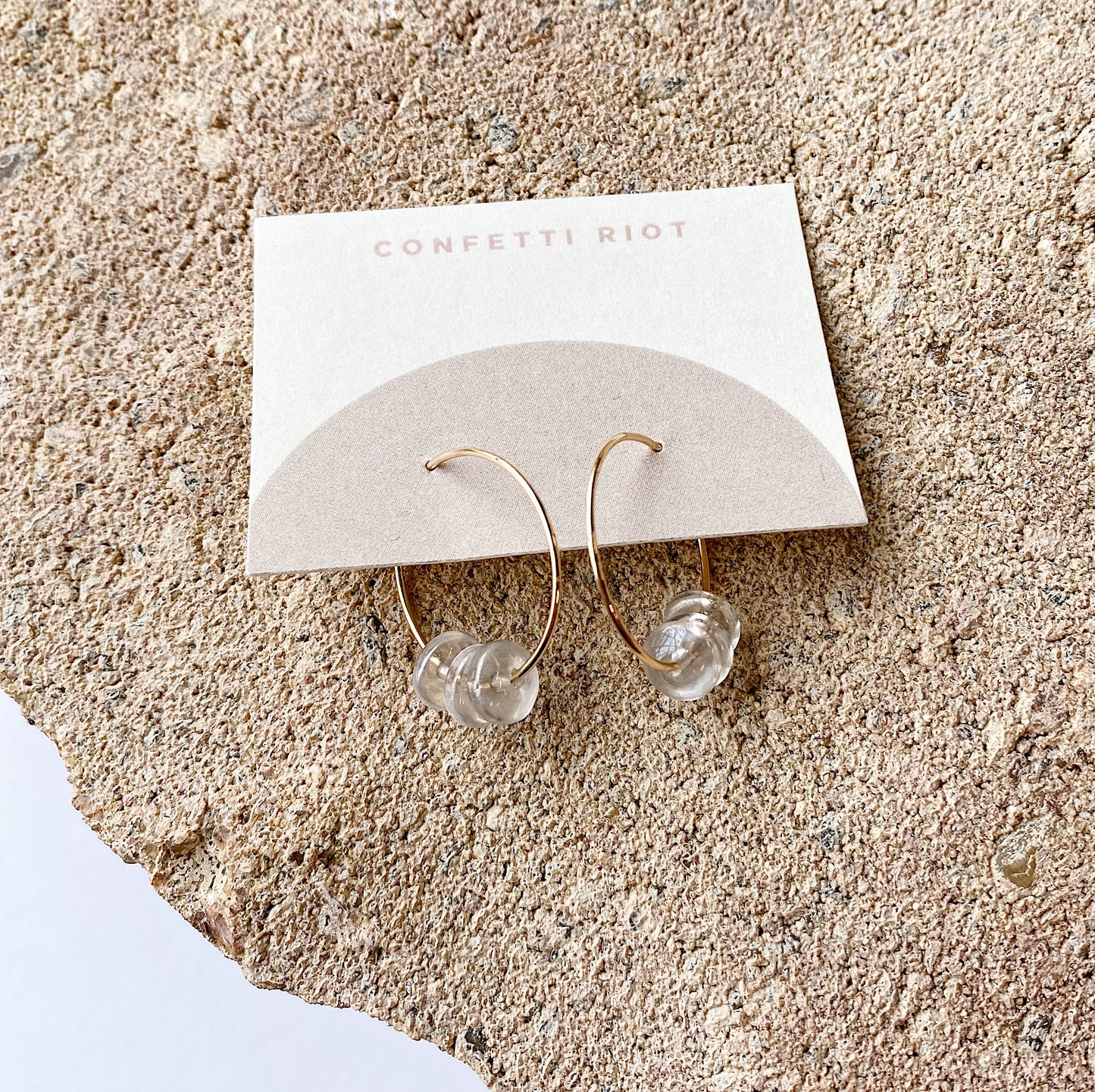 Clear Trio Hoop Earrings