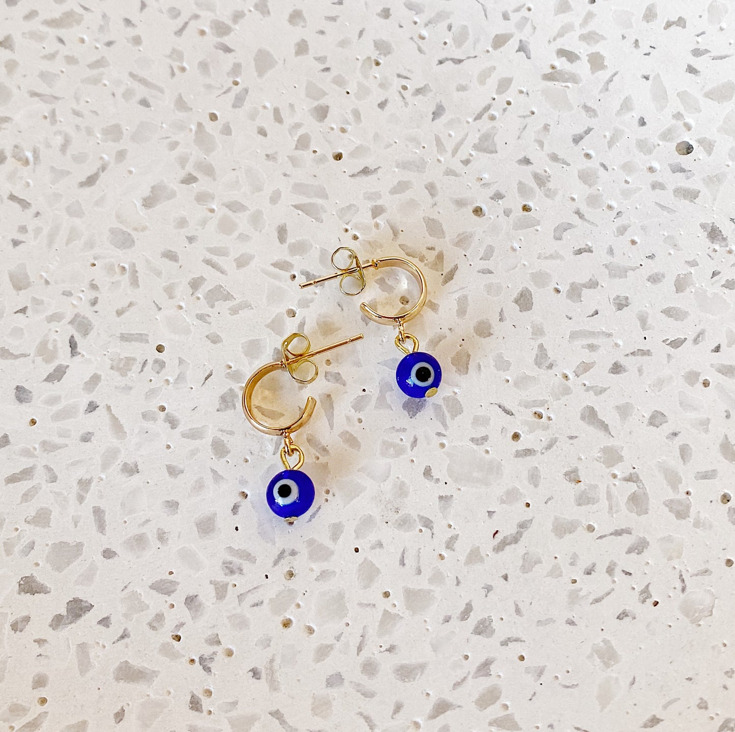Evil Eye Mini Huggie Hoop Earrings