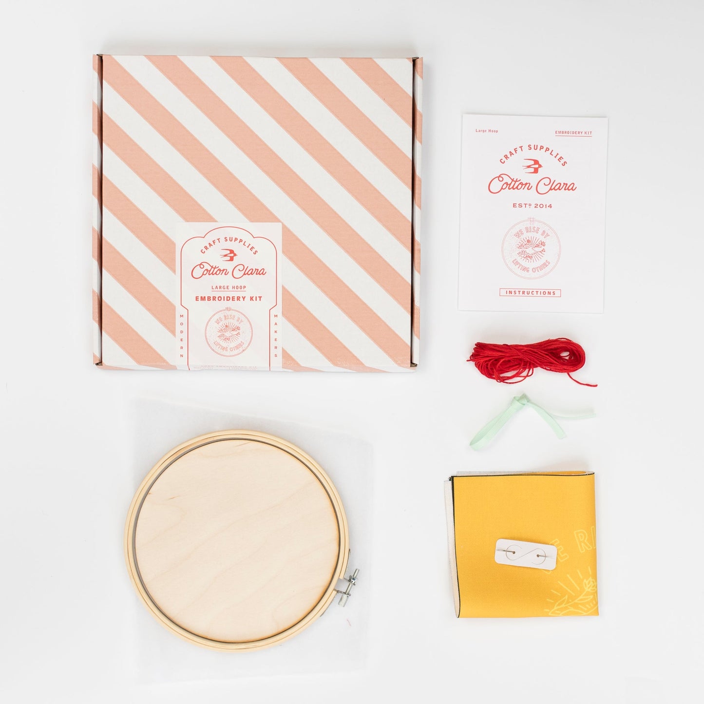 Hoop Embroidery Kit - We Rise by Lifting Others
