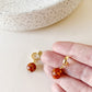 Red Jasper Mini Huggie Hoop Earrings