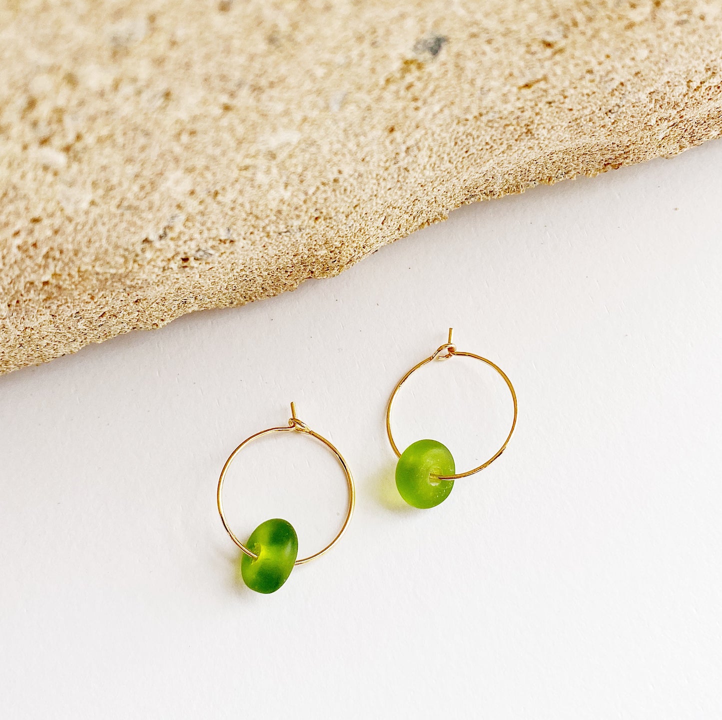 Olive Modern Gold Hoop Earrings