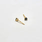 Black CZ Round Stud Earrings - Admiral Row