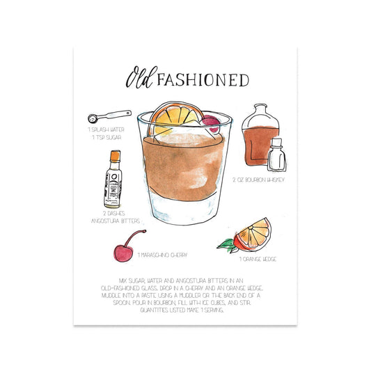 Old Fashioned Drink Print - The Social Club