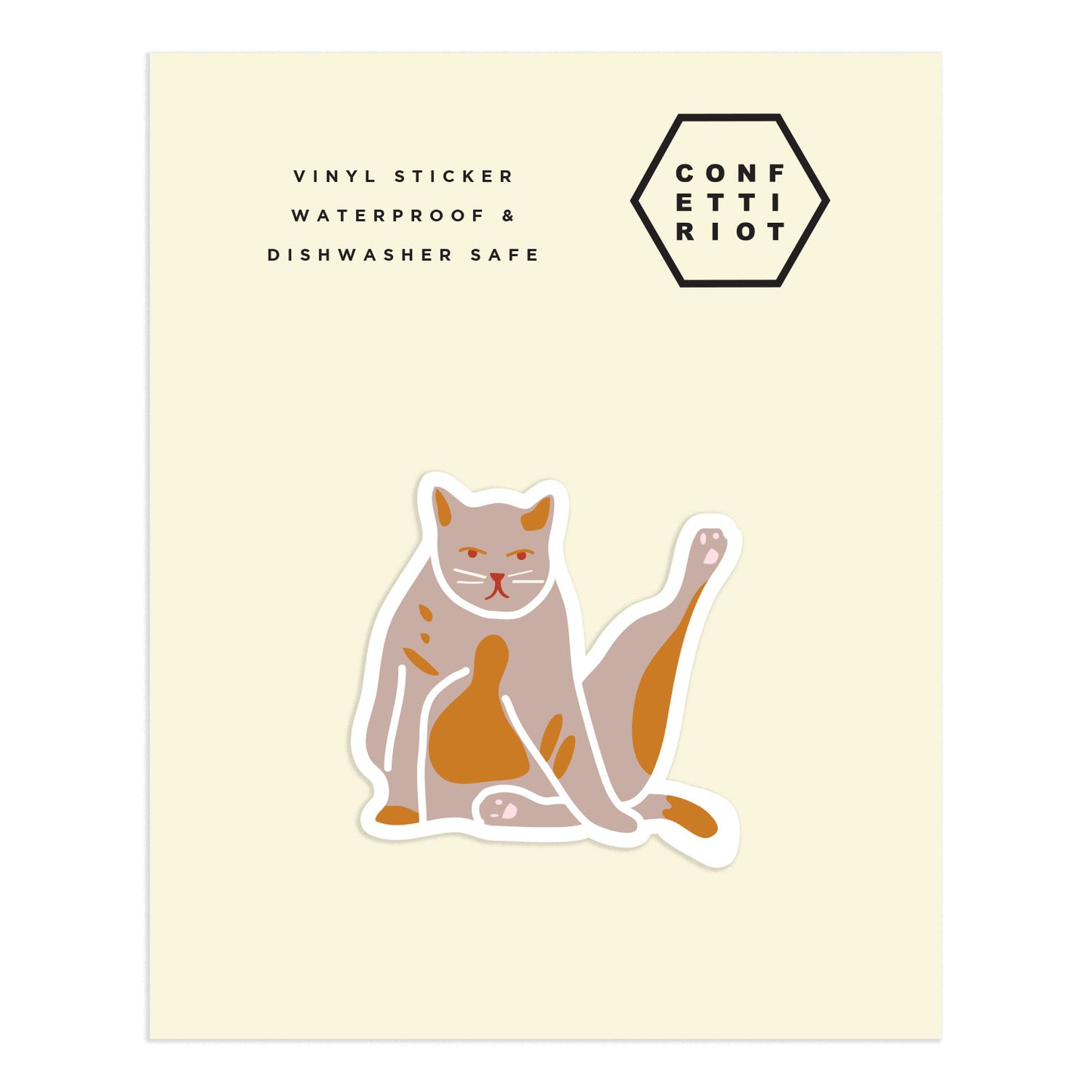 Sexy Cat Sticker - Confetti Riot